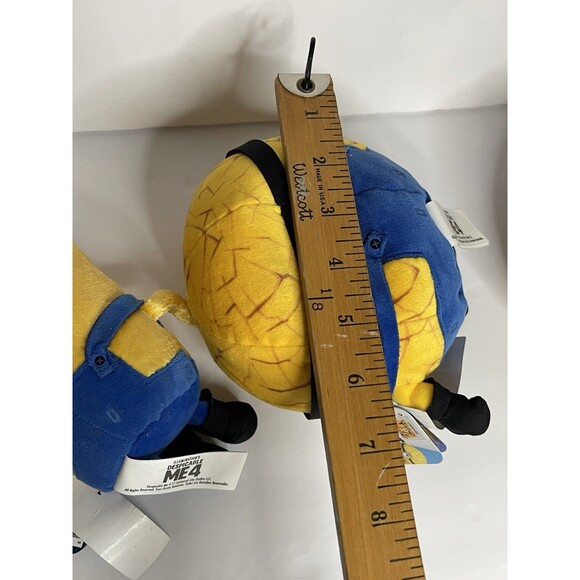 Despicable Me 4 Minion Lot Of 3 Tim Dave & Jerry Stuffed Plush Toys 7.5” NEW - Picture 11 of 11
